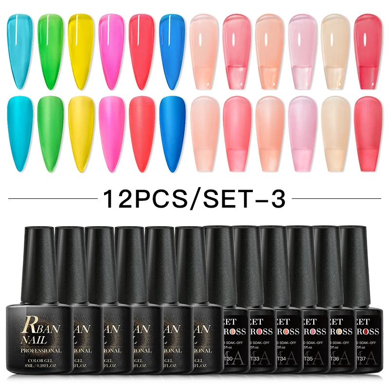 12PCS/SET Clear Neon Jelly Gel Nail Polish Transparent Glass Nail Gel Lacquer Soak Off White Pink Nail Art DIY UV Gel Varnish
12PCS/SET Clear Neon Jelly Gel Nail Polish Transparent Glass Nail Gel Lacquer Soak Off White Pink Nail Art DIY UV Gel Varnish