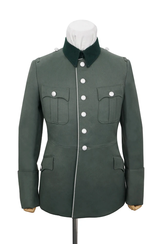 GUDA-B009 WWII German Heer M28 General Officer Gabardine piped service tunic jacket II
GUDA-B009 WWII German Heer M28 General Officer Gabardine piped service tunic jacket II