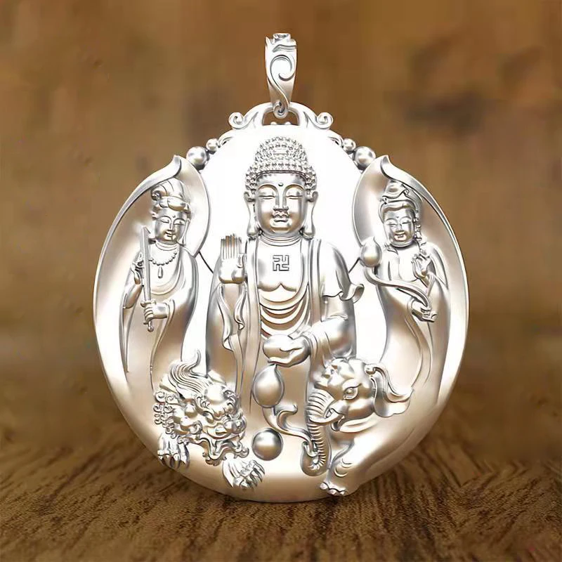New Design Retro Buddha Pendant Big Sun Tathagata Pendant Chinese Style Amulet Necklace Men's Jewelry Accessories
New Design Retro Buddha Pendant Big Sun Tathagata Pendant Chinese Style Amulet Necklace Men's Jewelry Accessories
