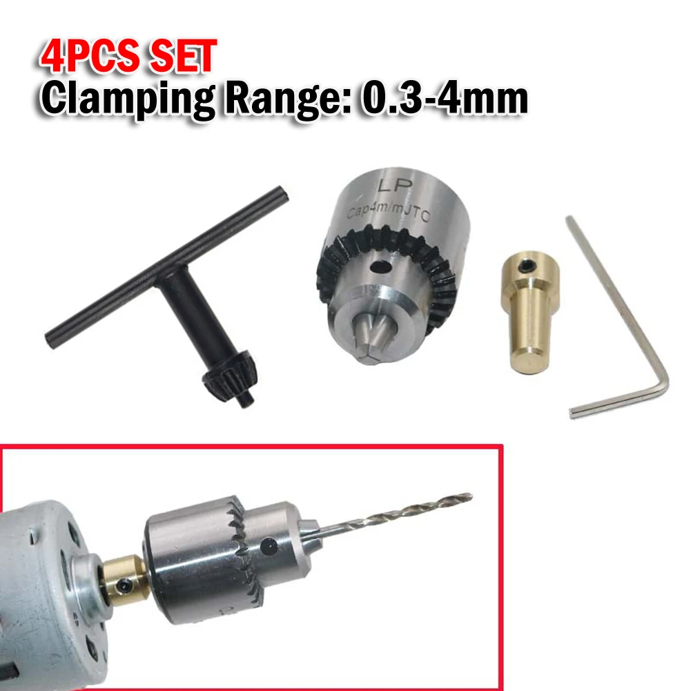 4Pcs/Set Micro Motor Drill Chuck Clamping Range 0.3-4mm Taper Mount Motor Shaft 3.17mm For Impact Dril Power Electric Dril Motor
4Pcs/Set Micro Motor Drill Chuck Clamping Range 0.3-4mm Taper Mount Motor Shaft 3.17mm For Impact Dril Power Electric Dril Motor