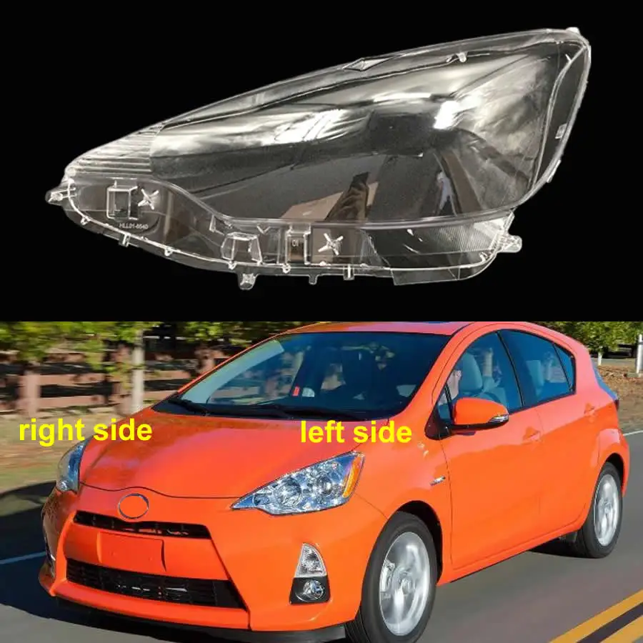 

For Toyota Prius C 2012 2013 2014 Front Headlamp Transparent Cover Lampshade Lamp Shell Masks Headlight Shade Lens Plexiglass