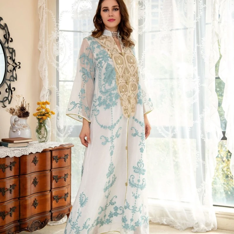 Вышивка размера плюс Boubou Abaya, женское роскошное вечернее платье Дубая, марокканский кафтан, женское платье Рамадан Djellaba
Вышивка размера плюс Boubou Abaya, женское роскошное вечернее платье Дубая, марокканский кафтан, женское платье Рамадан Djellaba