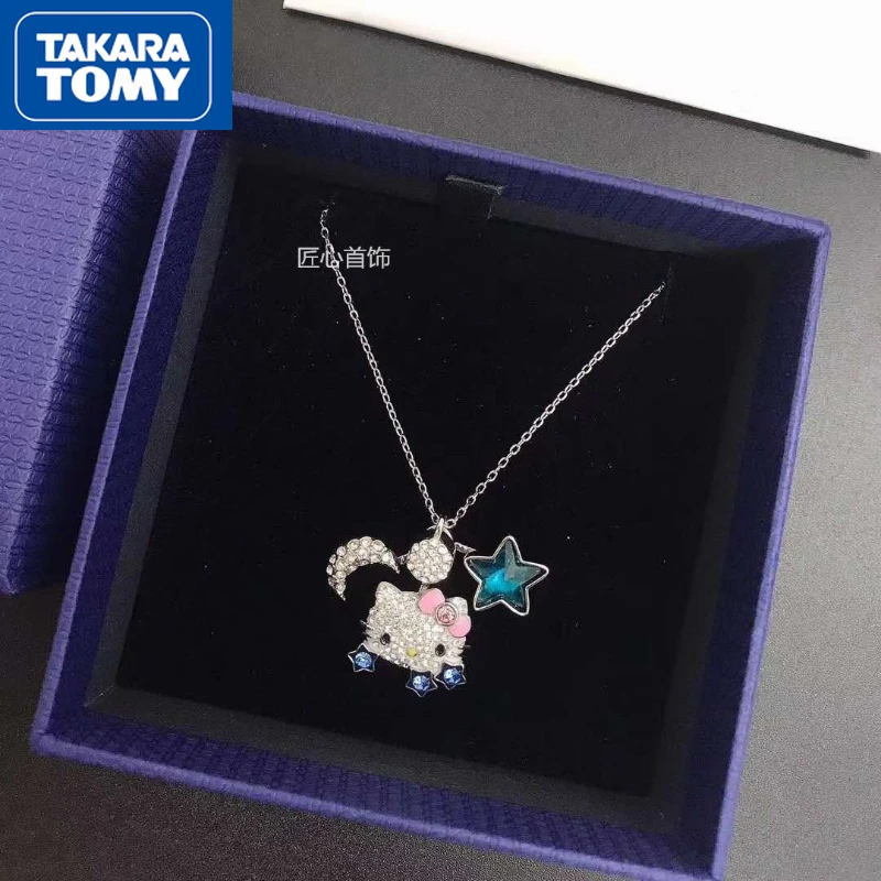 TAKARA TOMY Cute Cartoon Hello Kitty Diamond Pendant Necklace for Women Can Be Matched with A Gift for Girlfriend
TAKARA TOMY Cute Cartoon Hello Kitty Diamond Pendant Necklace for Women Can Be Matched with A Gift for Girlfriend
