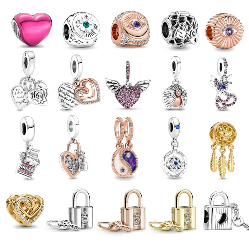 NEW 2022 100% 925 Sterling Silver Valentine’s Day Padlock & Heart Key Pendant Charm Fit Women Bracelet DIY jewelry Making Gift
NEW 2022 100% 925 Sterling Silver Valentine’s Day Padlock & Heart Key Pendant Charm Fit Women Bracelet DIY jewelry Making Gift