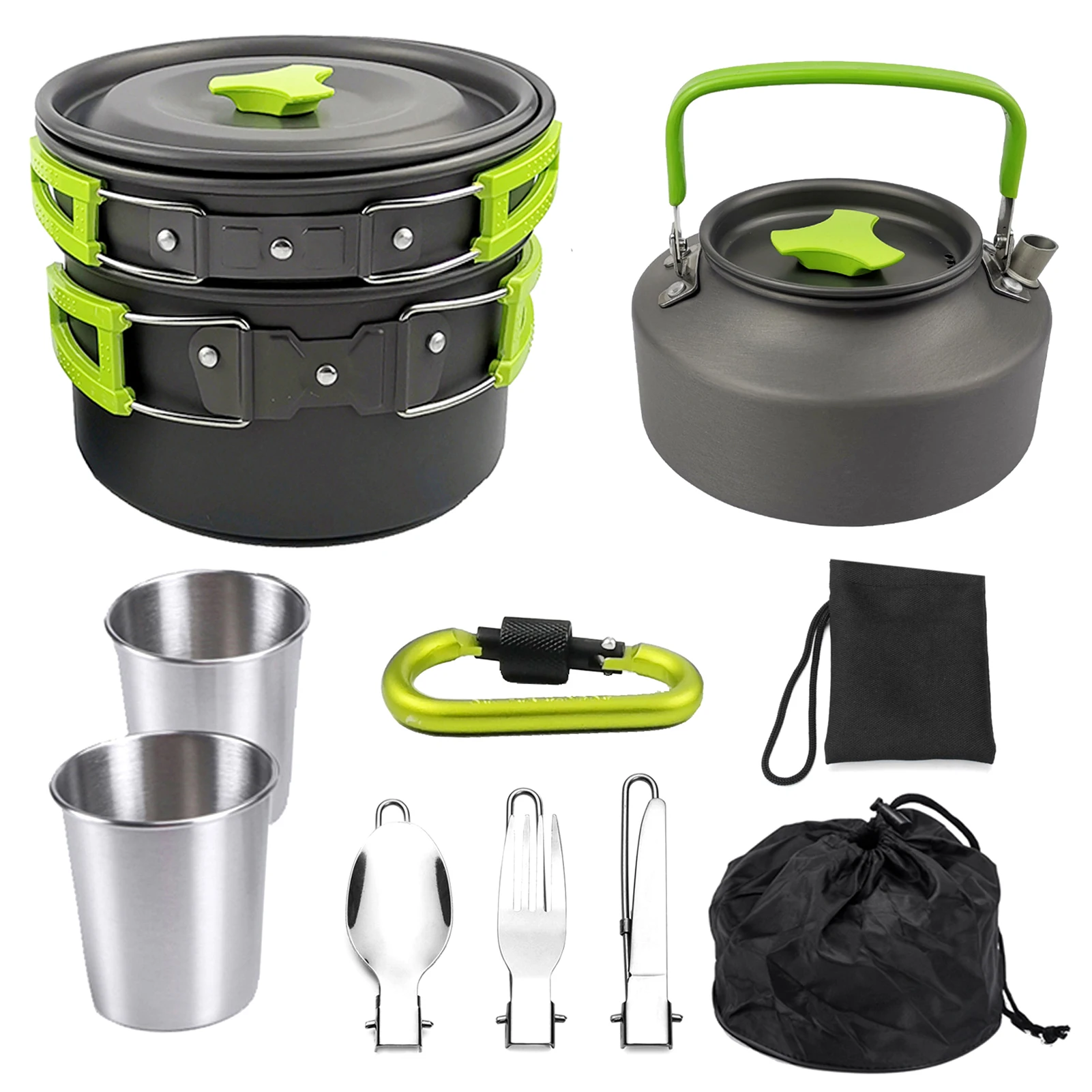 Camping Cookware Set Hiking Durable Picnic Non-stick Small Backpacking Lightweight Travel Outdoor Foldable Handle Teapot Pan
Camping Cookware Set Hiking Durable Picnic Non-stick Small Backpacking Lightweight Travel Outdoor Foldable Handle Teapot Pan