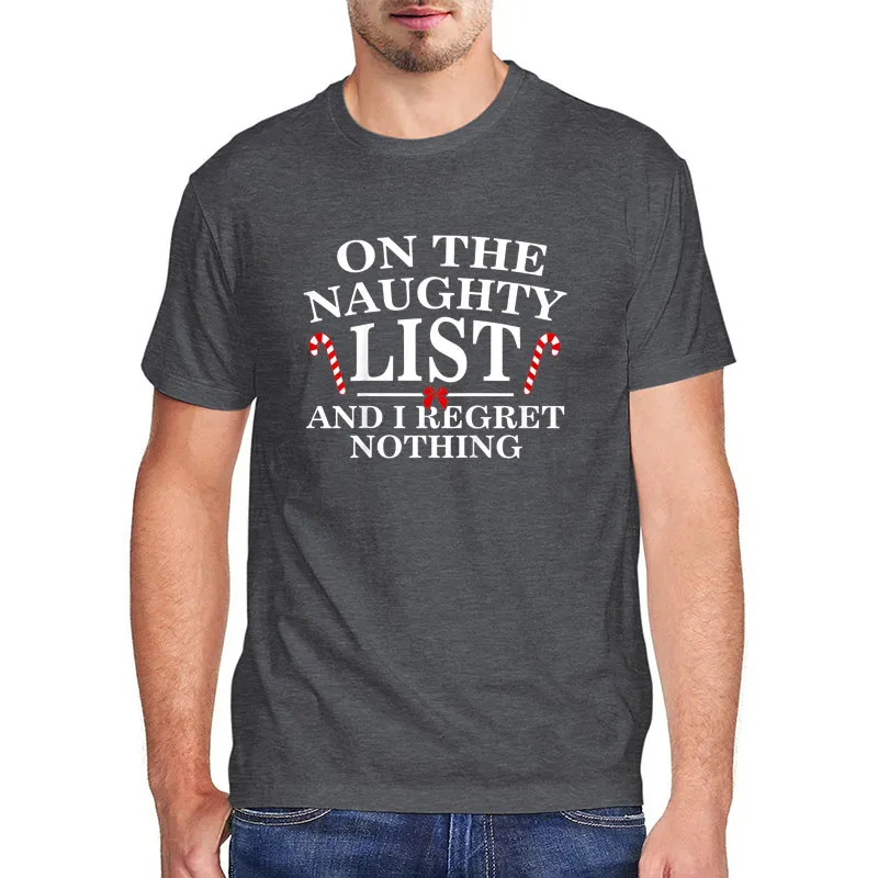 Funny Xmas Fashion Men Retro Short Sleeve on The Naughty List and I Regret Nothing T-Shirt Female T-shirt Black Streetwear
Funny Xmas Fashion Men Retro Short Sleeve on The Naughty List and I Regret Nothing T-Shirt Female T-shirt Black Streetwear