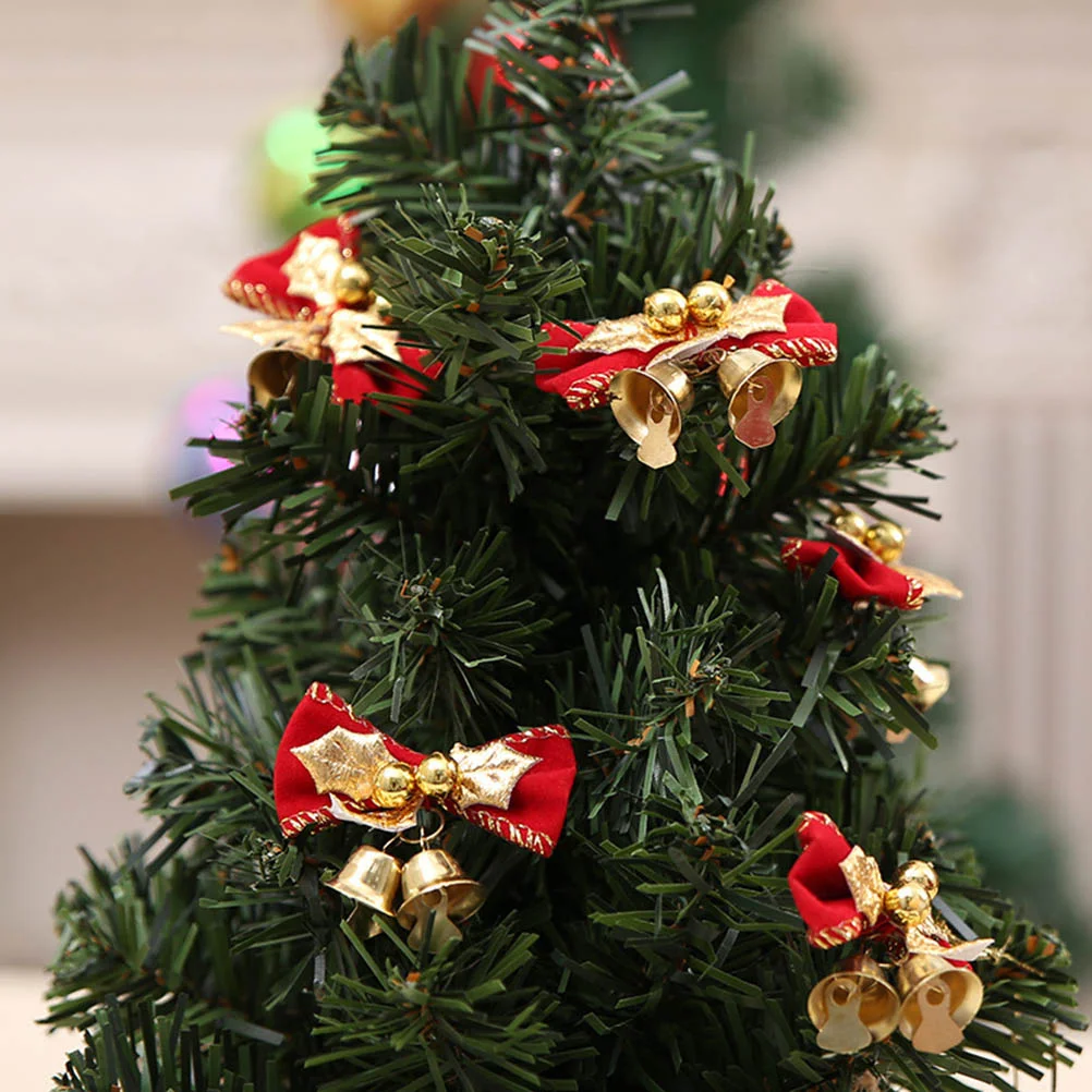 6pcs Mini with Bells Delicate Grid Xmas Tree Ornaments Bowknot Ornament for Restaurant Party Home
6pcs Mini with Bells Delicate Grid Xmas Tree Ornaments Bowknot Ornament for Restaurant Party Home