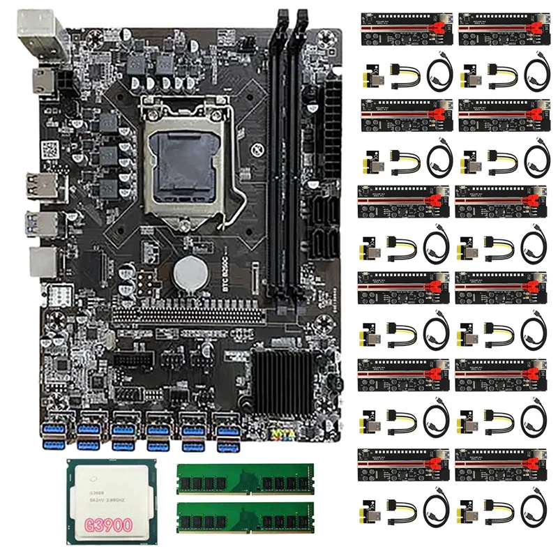Семейная материнская плата для майнинга с 1 2 шт. переходной картой VER12 Por PCIE + 1 шт. процессора G3900 + 2 шт. DDR4 RAM LGA1151 DDR4 DIMM 12GPU
Семейная материнская плата для майнинга с 1 2 шт. переходной картой VER12 Por PCIE + 1 шт. процессора G3900 + 2 шт. DDR4 RAM LGA1151 DDR4 DIMM 12GPU