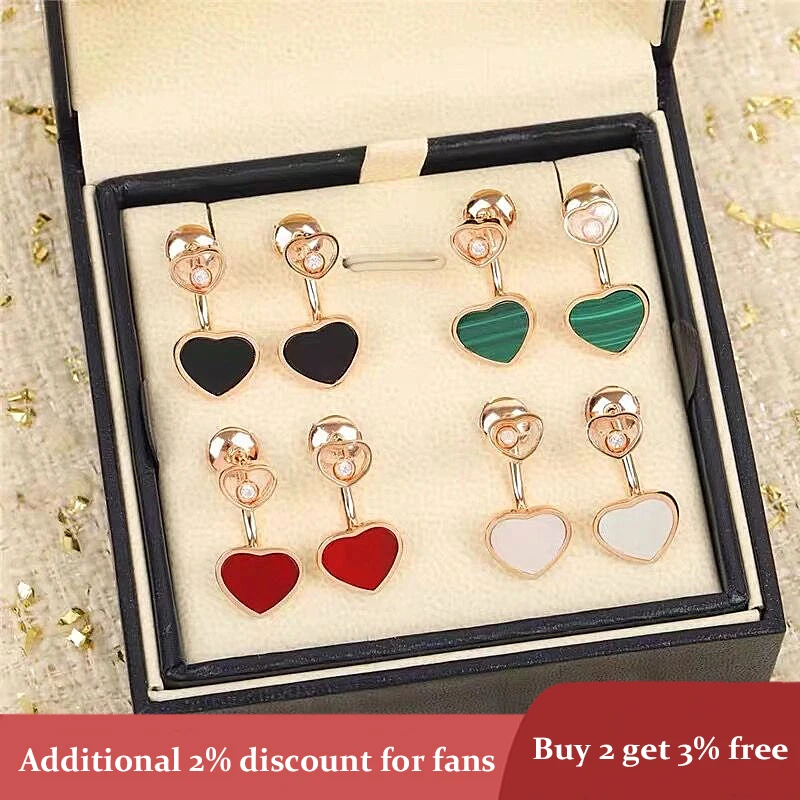 Rose Gold Natural Stone Heart-Shaped Earrings, Women's Fashion, Temperament Brand Jewelry, Party Gift, Premium, Luxury
Rose Gold Natural Stone Heart-Shaped Earrings, Women's Fashion, Temperament Brand Jewelry, Party Gift, Premium, Luxury