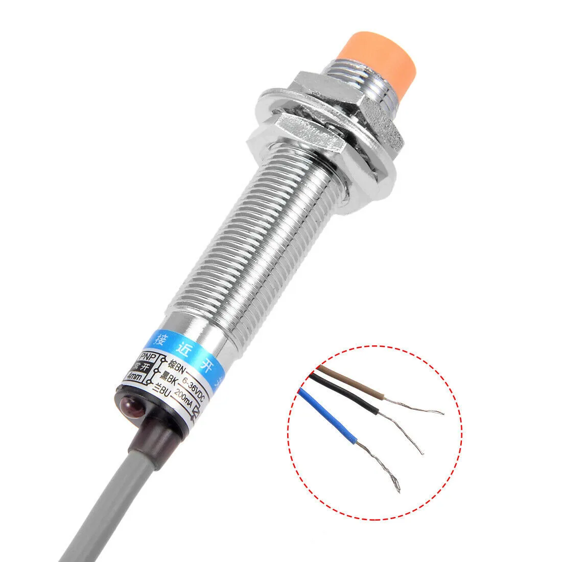 NO Proximity Sensor Non-contact 1Pc 3 Wire Cylindrical DC 6V-36V Detection Inductive LED Indicator LJ12A3-4-Z/BY
NO Proximity Sensor Non-contact 1Pc 3 Wire Cylindrical DC 6V-36V Detection Inductive LED Indicator LJ12A3-4-Z/BY