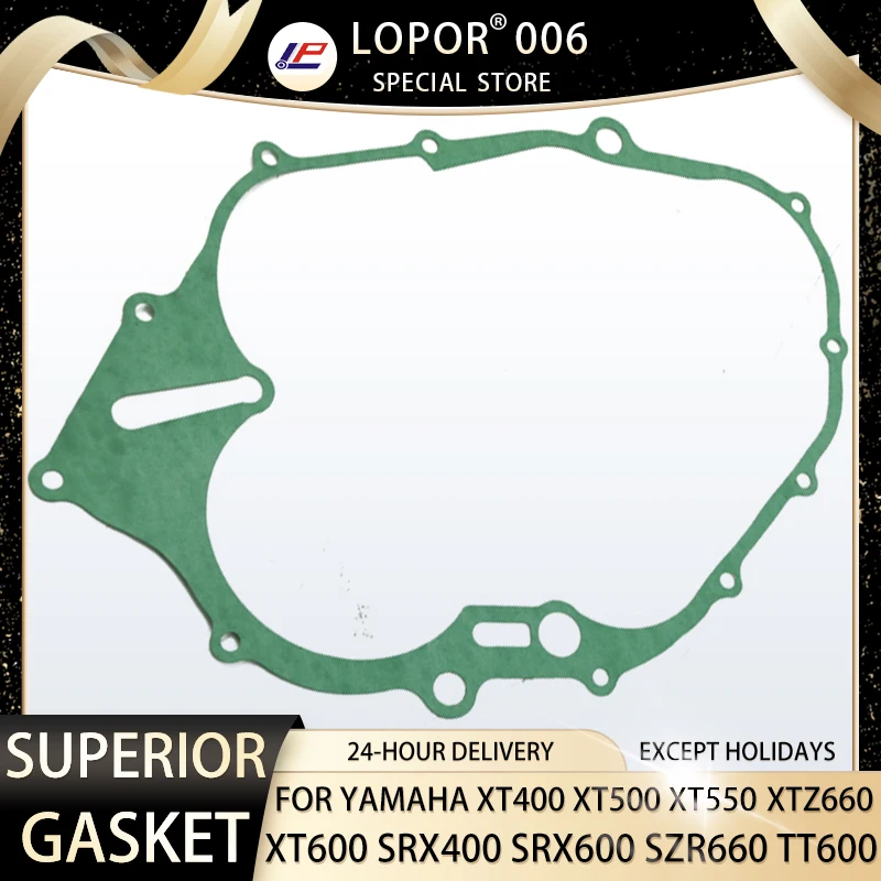 

LOPOR Motorcycle Engine CRANKCASE COVER Gasket For YAMAHA XT400 XT500 XT600 XTX660 TT600 SRX600 SRX400 SZR660 4DW-15462-00-00