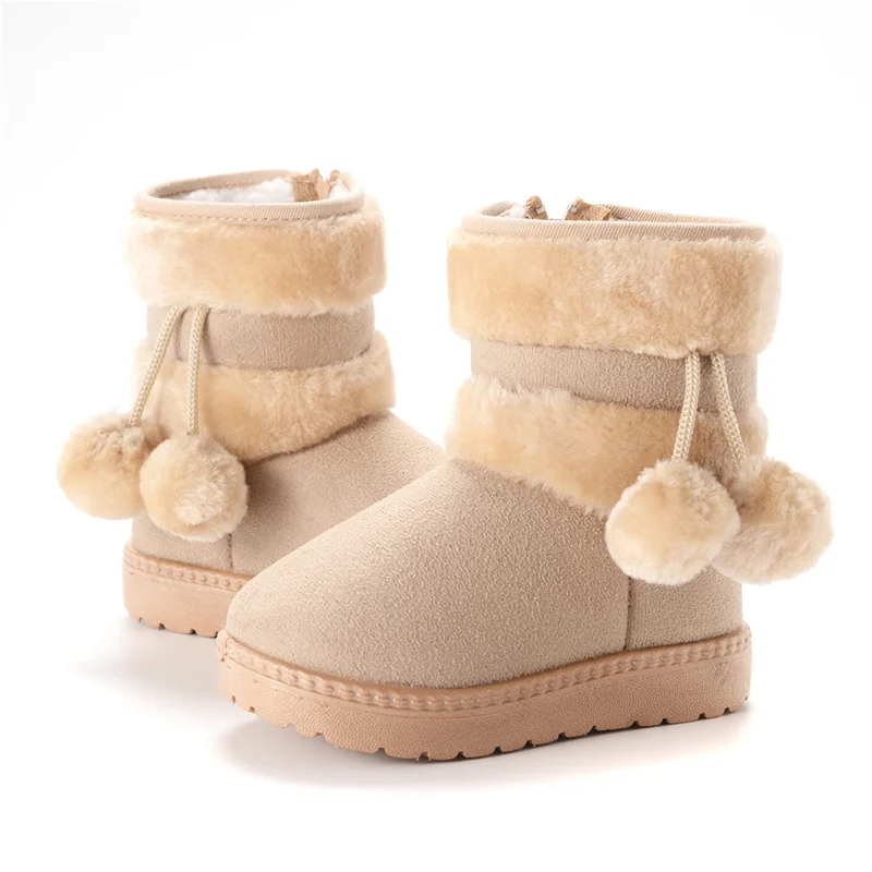 Winter Baby Girl Thicken Short Boots Solid Hairball Snow Boots Girls Princess Shoes Plus Velvet Warm Kids Shoes Casual Boy Boots
Winter Baby Girl Thicken Short Boots Solid Hairball Snow Boots Girls Princess Shoes Plus Velvet Warm Kids Shoes Casual Boy Boots