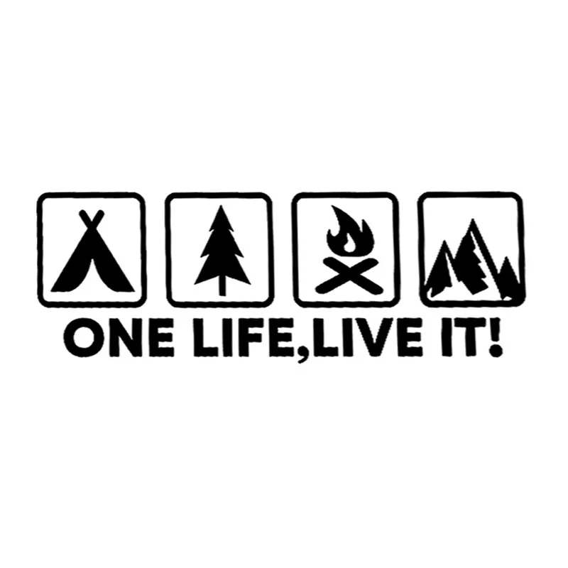 Автомобильные Наклейки «One Life Live It» Для Энтузиастов Кемпинга И Выживания На Открытом Воздухе, Четырехместное Окно 
Автомобильные Наклейки «One Life Live It» Для Энтузиастов Кемпинга И Выживания На Открытом Воздухе, Четырехместное Окно