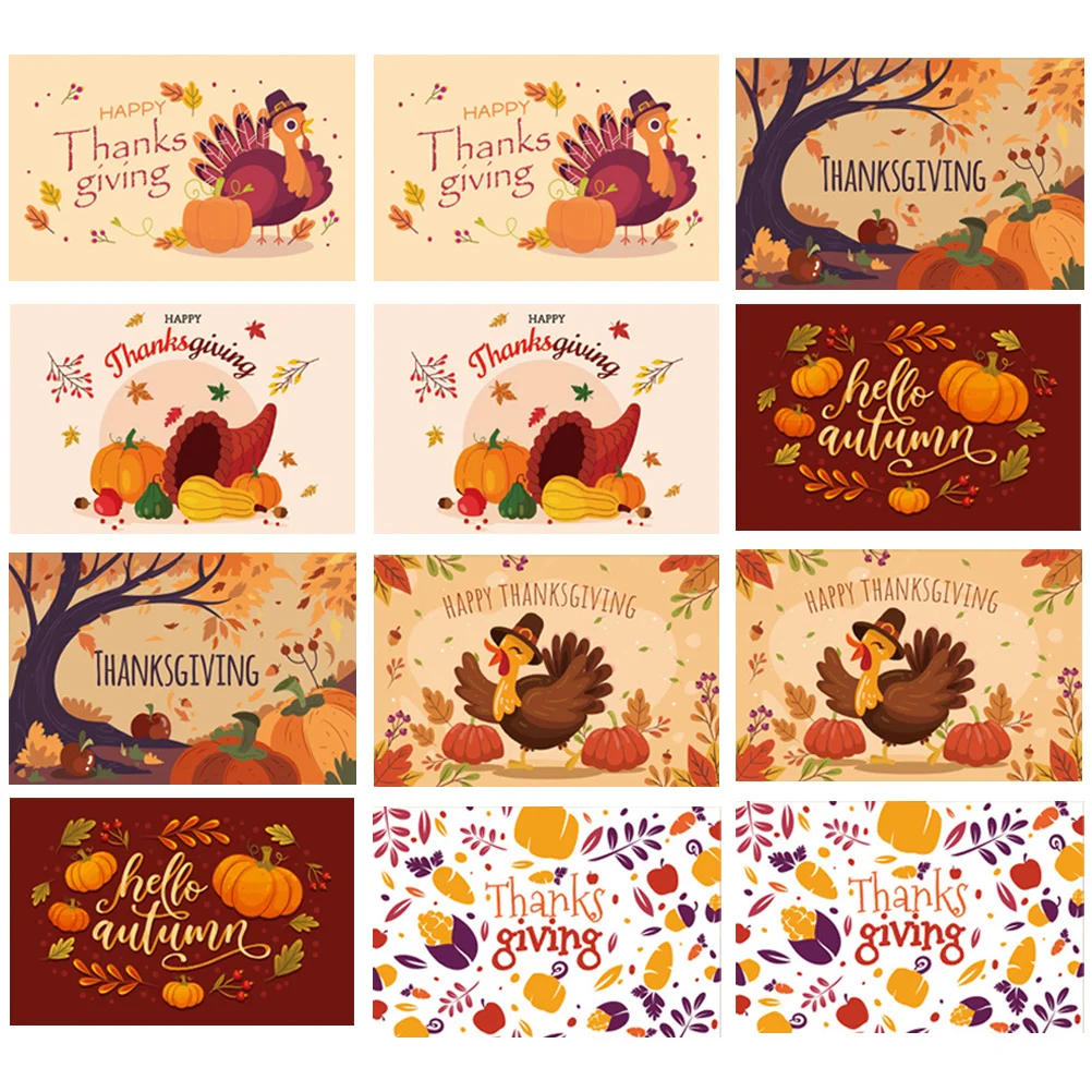 12 Pcs Blessing Cards Thanksgiving Festival Greeting Themed Party Decor Decorate White Printed Gift Paper Festive Child
12 Pcs Blessing Cards Thanksgiving Festival Greeting Themed Party Decor Decorate White Printed Gift Paper Festive Child