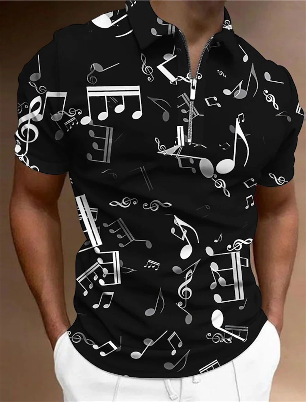 Men T-Shirt Zip Polo Men's Tops Golf Graphic Prints Music Notes Light Short Sleeves Zipper Print Clothing Apparel Fashion Casual
Men T-Shirt Zip Polo Men's Tops Golf Graphic Prints Music Notes Light Short Sleeves Zipper Print Clothing Apparel Fashion Casual