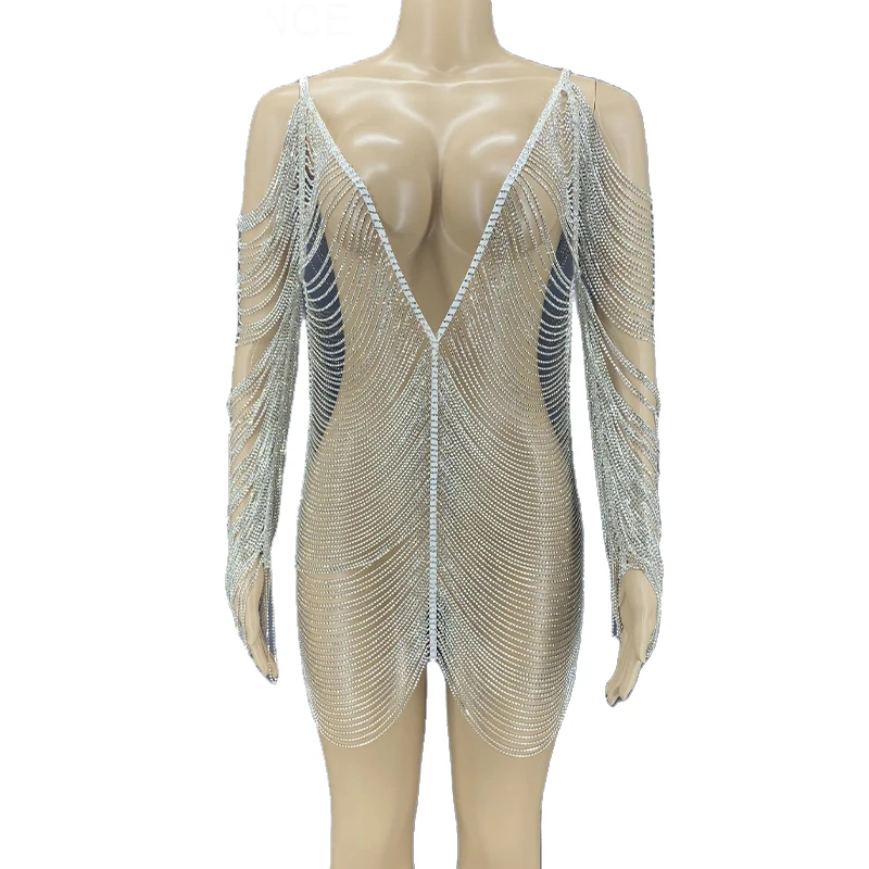 Стразы женское сексуальное короткое платье на цепочке костюм для вечеринки в честь Дня Рождения
Стразы женское сексуальное короткое платье на цепочке костюм для вечеринки в честь Дня Рождения