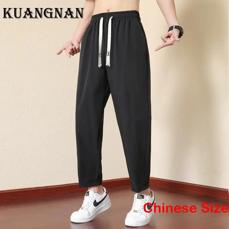 KUANGNAN Ice Silk Pants for Men's Joggers Men Trousers Male Clothes Harajuku Fashion Hip Hop Clothing Sweatpant 3XL 2023 Spring
KUANGNAN Ice Silk Pants for Men's Joggers Men Trousers Male Clothes Harajuku Fashion Hip Hop Clothing Sweatpant 3XL 2023 Spring