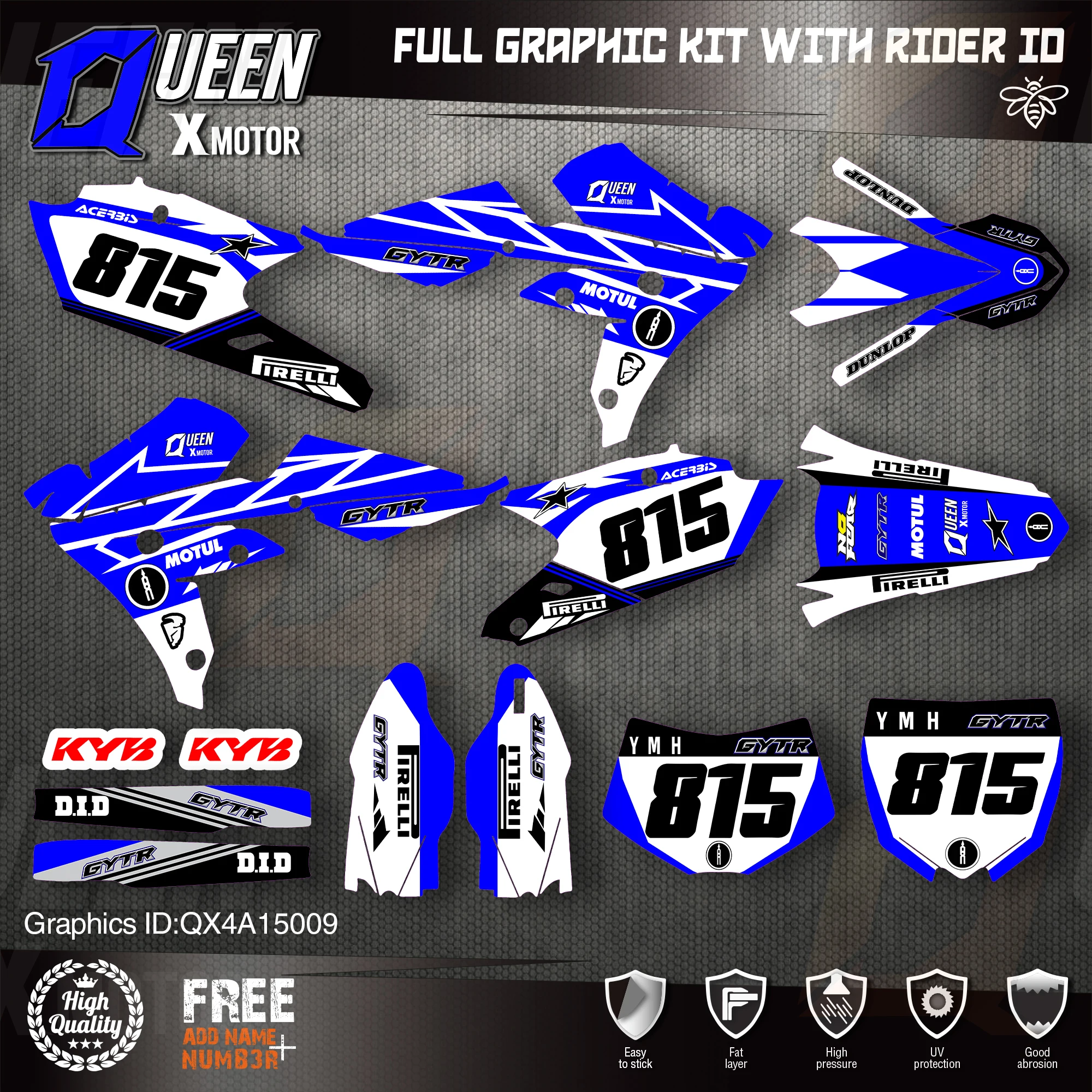 QUEEN X MOTOR Custom Team Graphics Backgrounds Decals 3M Stickers Kit For YAMAHA 2016-2018 WR450F 2015-2018 YZ450FX 009
QUEEN X MOTOR Custom Team Graphics Backgrounds Decals 3M Stickers Kit For YAMAHA 2016-2018 WR450F 2015-2018 YZ450FX 009