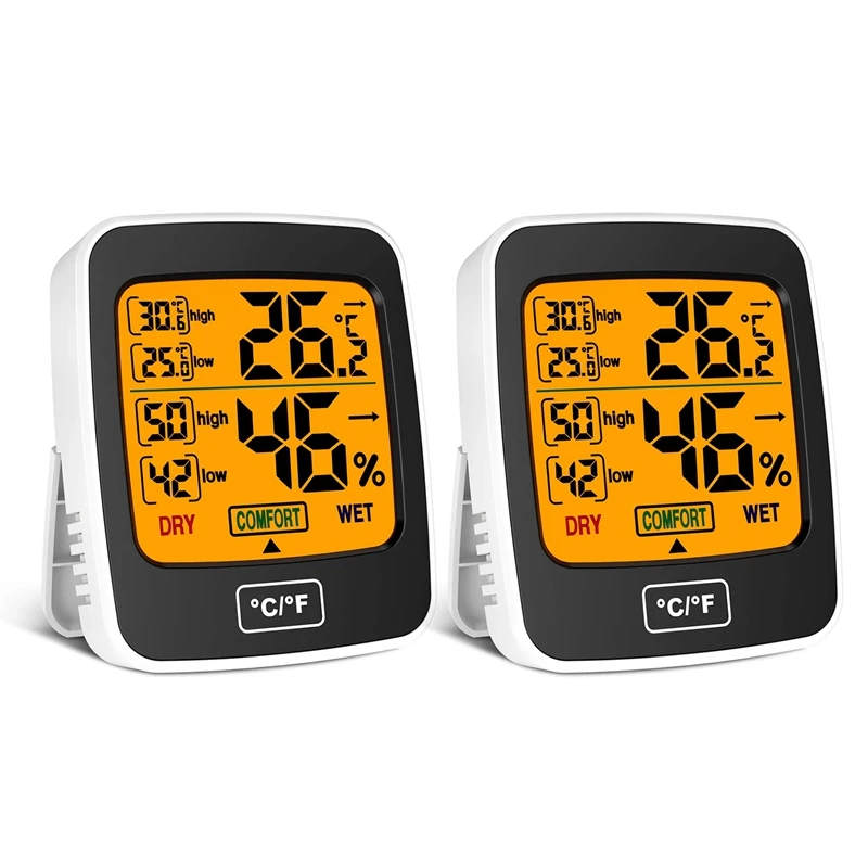 2Pcs Room Thermometer Digital Indoor Hygrometer-Temperature And Humidity Monitor Room Moisture Meter With Press Button
2Pcs Room Thermometer Digital Indoor Hygrometer-Temperature And Humidity Monitor Room Moisture Meter With Press Button
