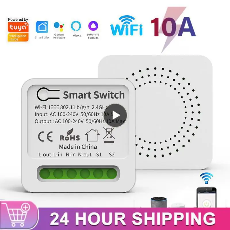 Умный мини-выключатель Zigbee, беспроводной переключатель с Wi-Fi, 10/16 а, с поддержкой Alexa Alice, 1-10 шт.
Умный мини-выключатель Zigbee, беспроводной переключатель с Wi-Fi, 10/16 а, с поддержкой Alexa Alice, 1-10 шт.