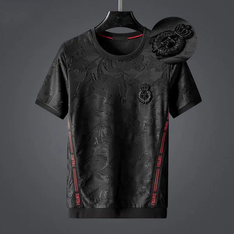 New Designer Luxury fashion brand men's short sleeve T shirt personalized jacquard embroidery plus half sleeve bottoming shirt
New Designer Luxury fashion brand men's short sleeve T shirt personalized jacquard embroidery plus half sleeve bottoming shirt