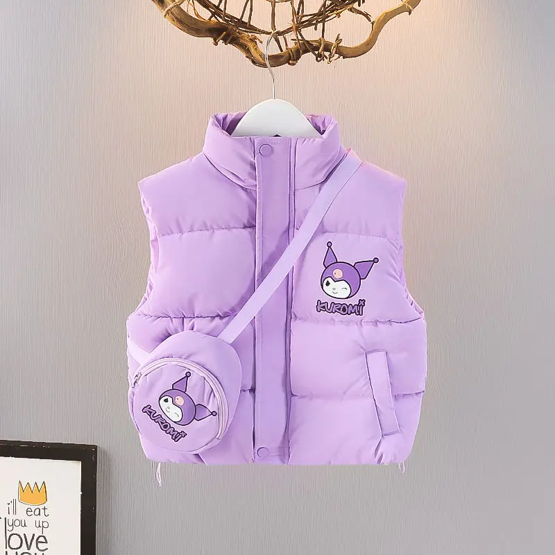 Kuromi Sanrio Kawaii Anime Autumn Winter Cottoning Children Waistcoat Bag Cute Cartoon Warm Coat Jacket Lovely Gifts for Girls
Kuromi Sanrio Kawaii Anime Autumn Winter Cottoning Children Waistcoat Bag Cute Cartoon Warm Coat Jacket Lovely Gifts for Girls