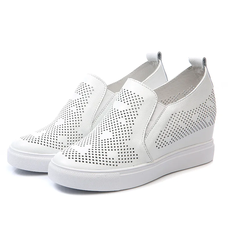 Women's Shoes Elevated White Shoes 2023 Hollow Out Loafer Wedgies Heel Thick Sole Casual Slacker Shoes Genuine Leather 33 34
Women's Shoes Elevated White Shoes 2023 Hollow Out Loafer Wedgies Heel Thick Sole Casual Slacker Shoes Genuine Leather 33 34