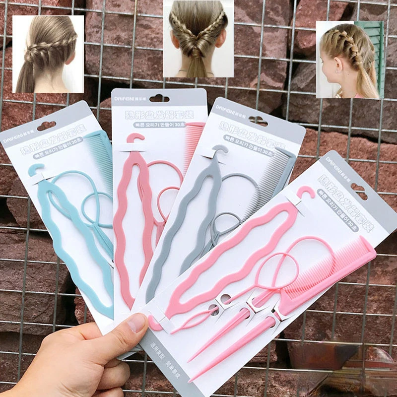 

Set Magic Hair Styling Tools Hairpin DIY Hair Braiding Braider Accessories Twist Bun Barrette Hair Clips for Women Hairdressing