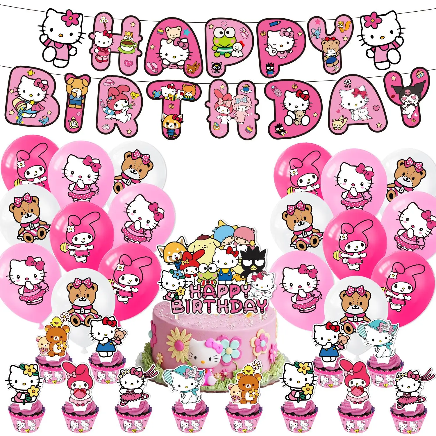 81Pcs Anime Hellokitty Party Tableware Cartoon Children Theme Party Decoration Props Kawaii Disposable Paper Plate Set for Kids
81Pcs Anime Hellokitty Party Tableware Cartoon Children Theme Party Decoration Props Kawaii Disposable Paper Plate Set for Kids
