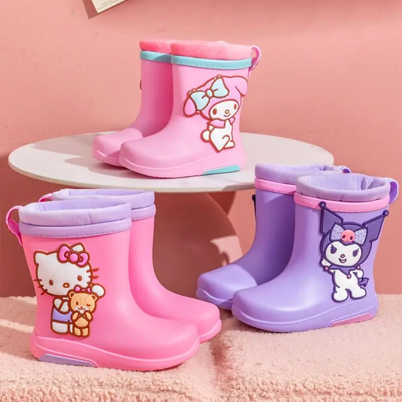 Hello Kitty My Melody Anime Sanrio Kawaii Rain Shoes Cute Cartoon Kuromi Super Soft Boots Baby Summer Non-Slip Shoes Kids Gifts
Hello Kitty My Melody Anime Sanrio Kawaii Rain Shoes Cute Cartoon Kuromi Super Soft Boots Baby Summer Non-Slip Shoes Kids Gifts