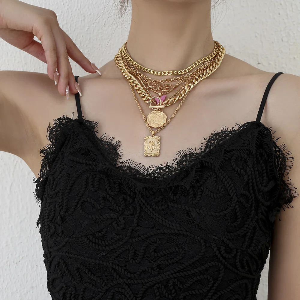 Luxury Multilayer Flower Choker Necklace Acrylic Butterfly Pendant Necklaces Honey Letter For Women Girls Jewelry Party Gifts
Luxury Multilayer Flower Choker Necklace Acrylic Butterfly Pendant Necklaces Honey Letter For Women Girls Jewelry Party Gifts