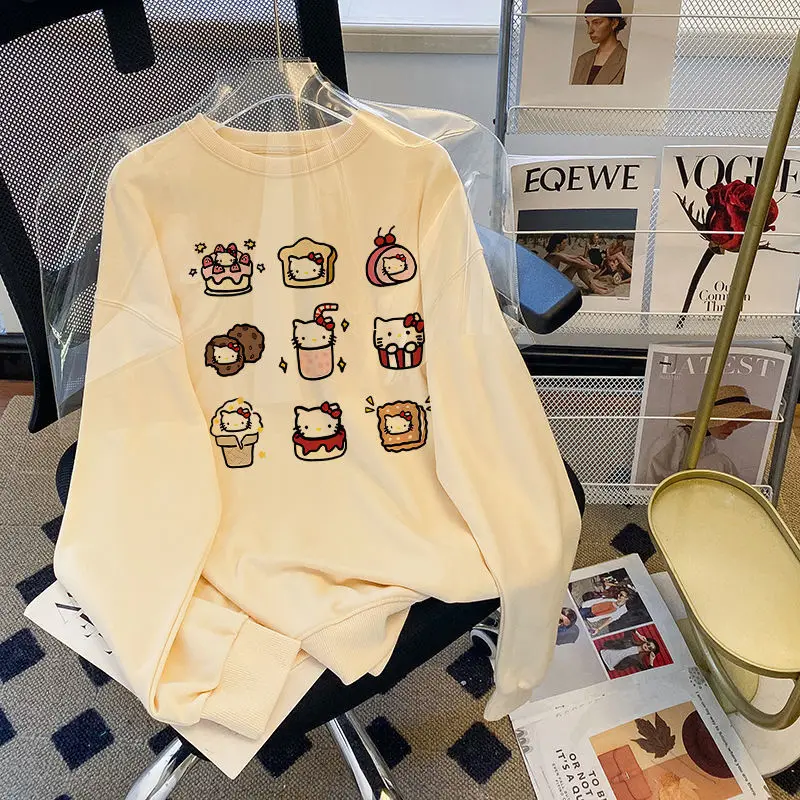 Kawaii New Spring Y2K Sanriode Hellokitty Thin Round Neck Long-Sleeved Hoodie Cartoon Cute Students Ins College Wind Loose Tops
Kawaii New Spring Y2K Sanriode Hellokitty Thin Round Neck Long-Sleeved Hoodie Cartoon Cute Students Ins College Wind Loose Tops