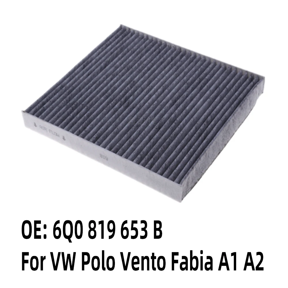 

6Q0 819 653 B New Activated Carbon Cabin Air Filter For VW Polo 9N Saloon Skoda Fabia RAPID Audi A1 A2 Seat Ibiza 3 4 6Q0819653