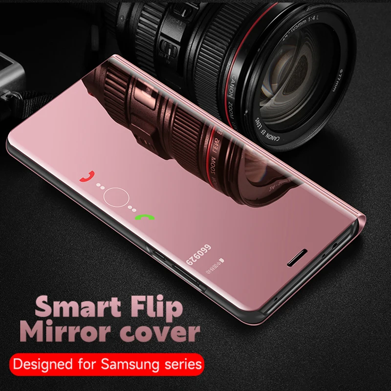 

Mirror Flip Case For Samsung A50 A50S A51 A52 A72 A73 A20S A21 A21S A23 A30S A31 A33 A40S A41 A42 A01 A02S A03S A10S A10E Cover