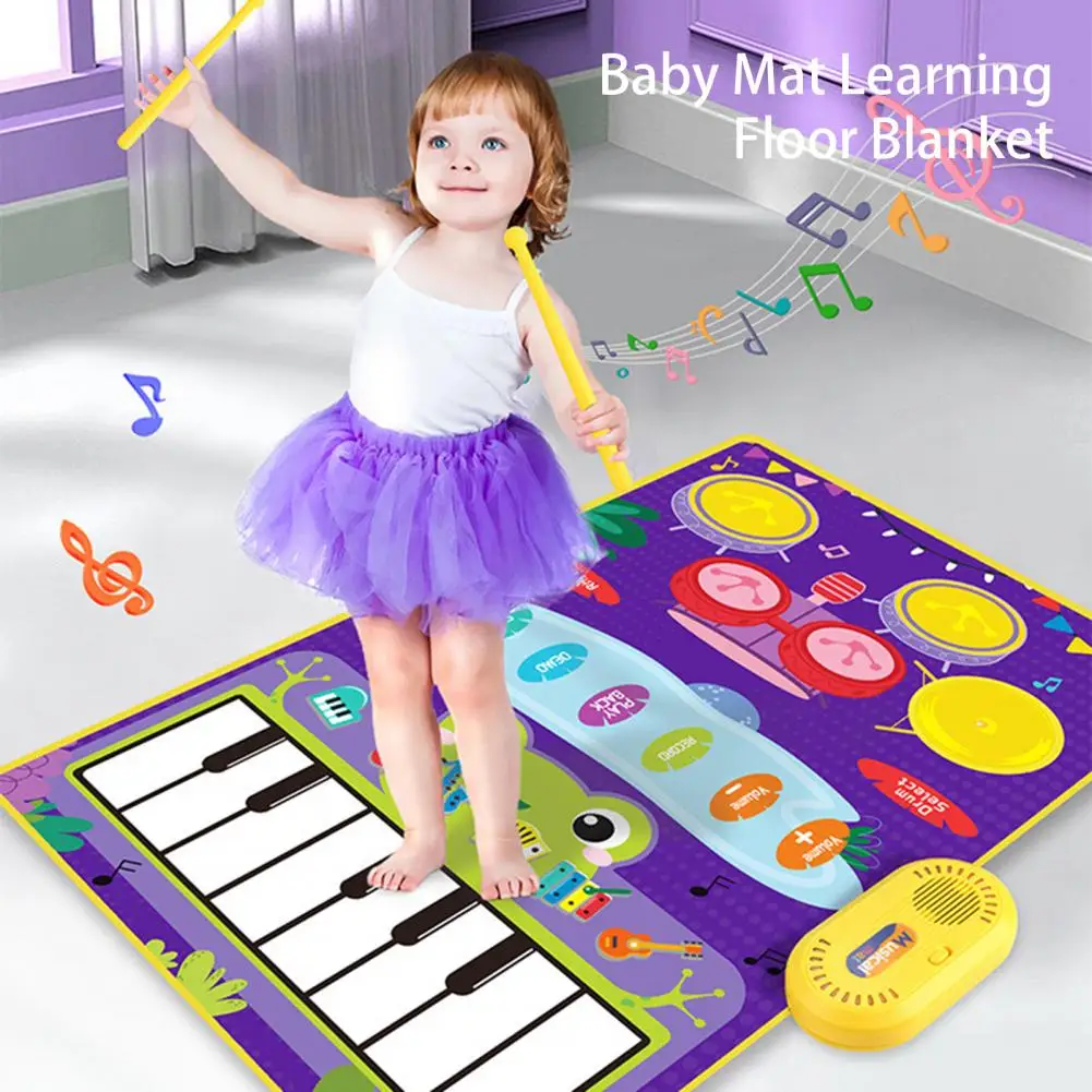 Useful Multiple Modes Battery Powered Toddlers Early Learning Piano Drum Mat Interactive Piano Music Mat Children Gift
Useful Multiple Modes Battery Powered Toddlers Early Learning Piano Drum Mat Interactive Piano Music Mat Children Gift