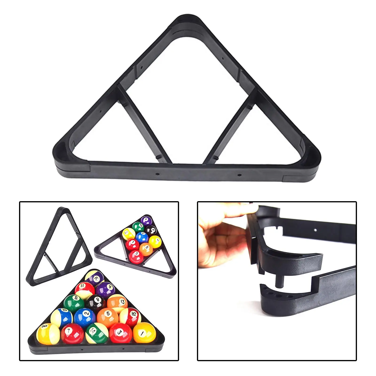 Multifunctional Billiard Triangle Ball Rack Pool Table Holders Equipment Durable Pool Rack for for 2-1/ 4inch Billiard Ball
Multifunctional Billiard Triangle Ball Rack Pool Table Holders Equipment Durable Pool Rack for for 2-1/ 4inch Billiard Ball