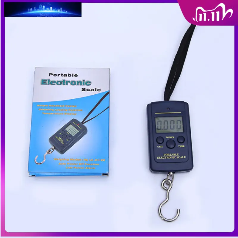 Black LCD Mini Electronic Scale Digital Scales 0.01kg - 40kg Hanging Scale Luggage Weight Balance Steelyard Camping Equipment
Black LCD Mini Electronic Scale Digital Scales 0.01kg - 40kg Hanging Scale Luggage Weight Balance Steelyard Camping Equipment