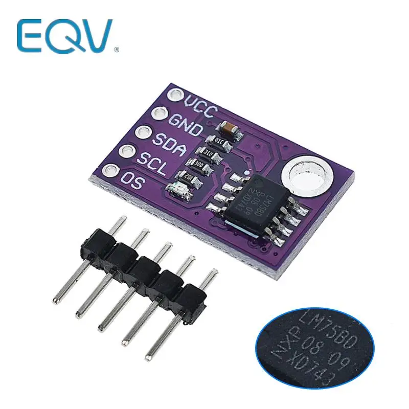 Датчик температуры LM75 LM75A, высокоскоростной интерфейс I2C, Модуль платы разработки высокой точности 
Датчик температуры LM75 LM75A, высокоскоростной интерфейс I2C, Модуль платы разработки высокой точности