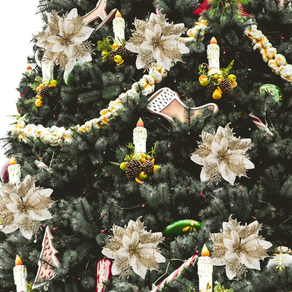 Christmas Poinsettia Christmas Tree Poinsettia Ornament Decor Tree Decor Accessories Gold Powder Christmas Flower
Christmas Poinsettia Christmas Tree Poinsettia Ornament Decor Tree Decor Accessories Gold Powder Christmas Flower
