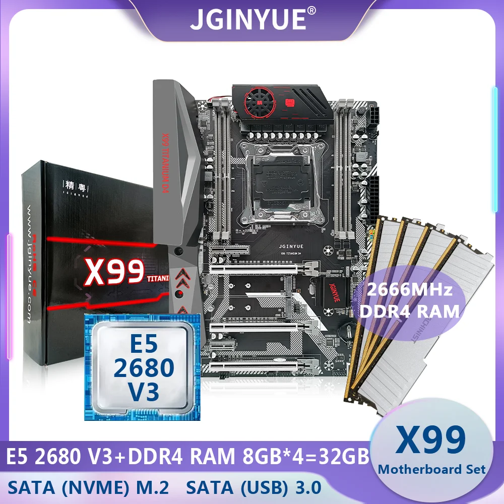 Комплект материнской платы JINGYUE X99 LGA 2011-3 с процессором XEON E5 2678 V3, 32 ГБ = 8 Гб * 4 DDR4, оперативная память M.2 SATA M.2 NVME X99 D4
Комплект материнской платы JINGYUE X99 LGA 2011-3 с процессором XEON E5 2678 V3, 32 ГБ = 8 Гб * 4 DDR4, оперативная память M.2 SATA M.2 NVME X99 D4