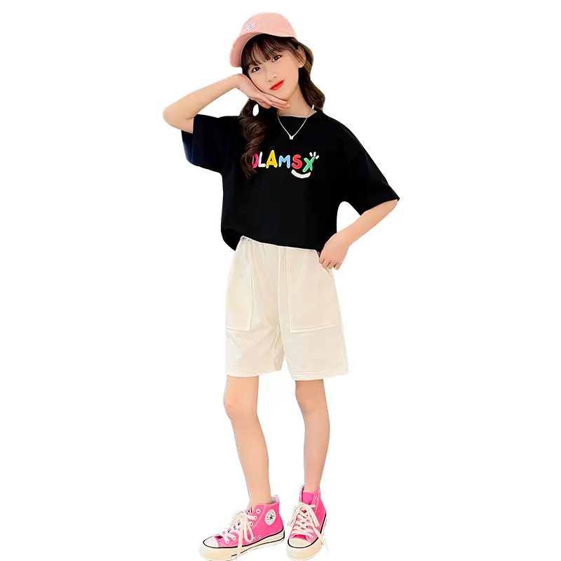 Girls Clothes Multicolor Letter Pattern Tshirt+Shorts Kids Girls Summer Tracksuit Korean Fashion Children Outfits 6 8 10 12 14Y
Girls Clothes Multicolor Letter Pattern Tshirt+Shorts Kids Girls Summer Tracksuit Korean Fashion Children Outfits 6 8 10 12 14Y