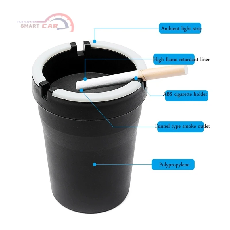 Portable Car Trash Can Tray Compact for Most Car Cup Holder for Travel Home Noctilucous Car Cigarette Ashtray E8BC 
Portable Car Trash Can Tray Compact for Most Car Cup Holder for Travel Home Noctilucous Car Cigarette Ashtray E8BC