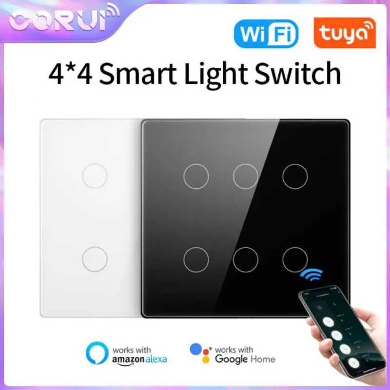 Corui Tuya WiFi Smart Switch 4/6gang Touch Screen Smart Panel Brazilian Light Switch Remote Control Work With Alexa Google Home
Corui Tuya WiFi Smart Switch 4/6gang Touch Screen Smart Panel Brazilian Light Switch Remote Control Work With Alexa Google Home