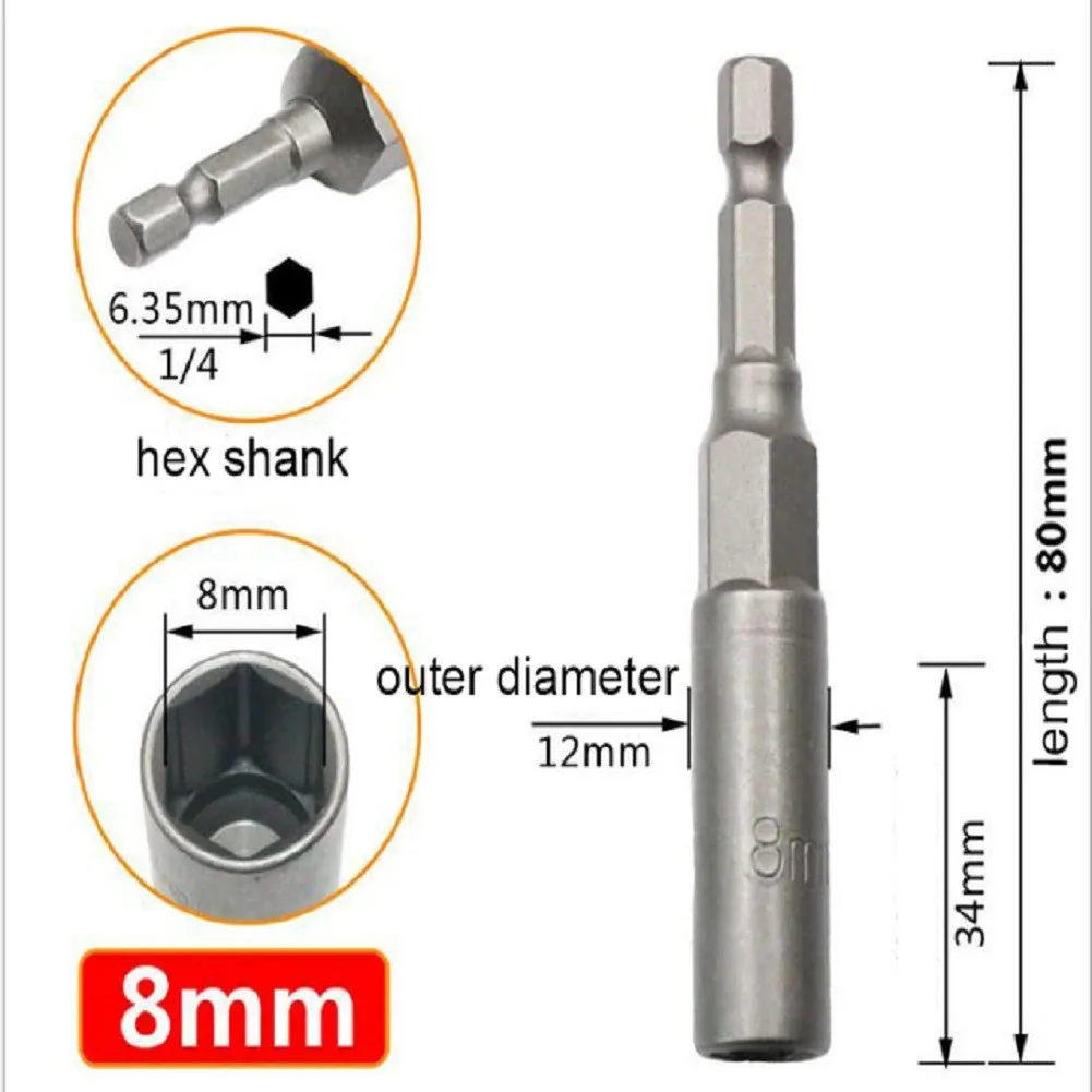 Impact Hex Sockets Nut Driver Magnetic Socket Nut Bolt Socket Adapter 1/4\\\\\\\" Hex 80mm Length Drill Bits Brand New
Impact Hex Sockets Nut Driver Magnetic Socket Nut Bolt Socket Adapter 1/4\\\\\\\" Hex 80mm Length Drill Bits Brand New
