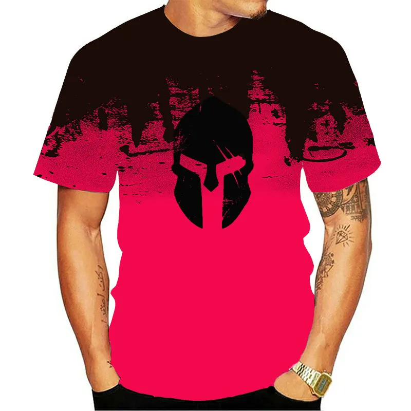 Novelty Harajuku helmet 3D printed men's T-shirt Spartan vintage clothing street style fashion comfortable summer
Novelty Harajuku helmet 3D printed men's T-shirt Spartan vintage clothing street style fashion comfortable summer