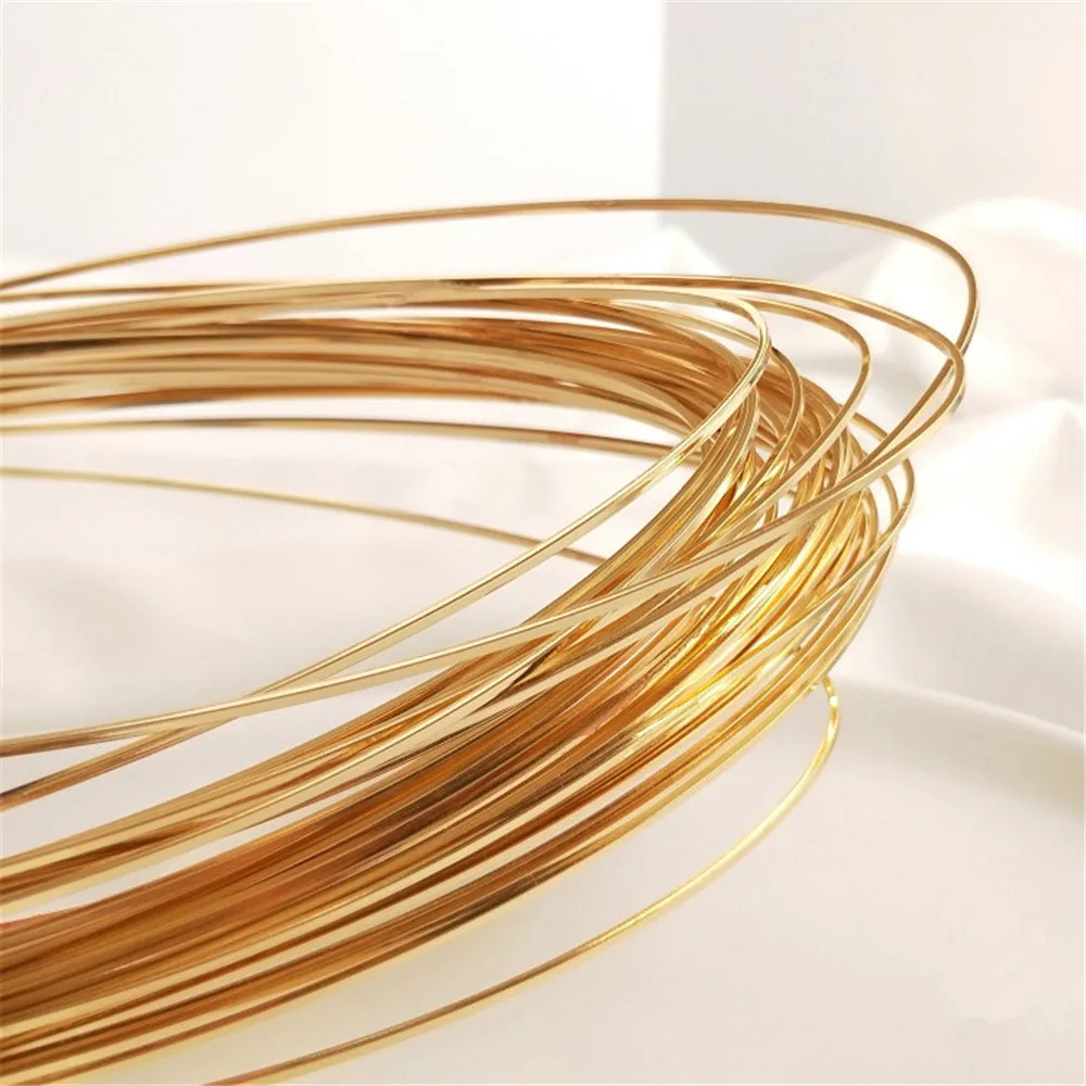 14K Gold Color Accessories Copper bag real gold square gold wire square wire bracelet collar modelling line DIY manual material
14K Gold Color Accessories Copper bag real gold square gold wire square wire bracelet collar modelling line DIY manual material