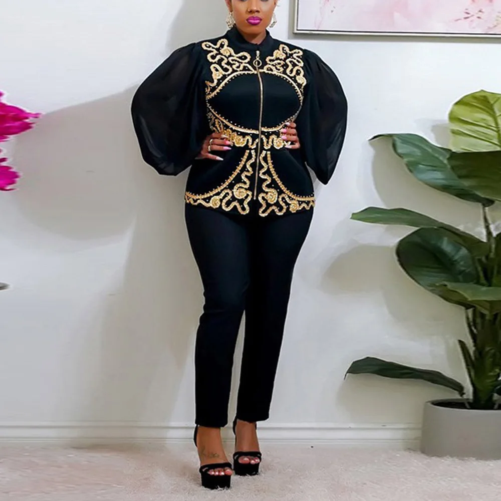 2022 New Outfits Female 2 Pieces Pants Sets Vintage Fashion Elegant Printed Zipper Closure Blouse & Trousers Fashion Sets Retro
2022 New Outfits Female 2 Pieces Pants Sets Vintage Fashion Elegant Printed Zipper Closure Blouse & Trousers Fashion Sets Retro
