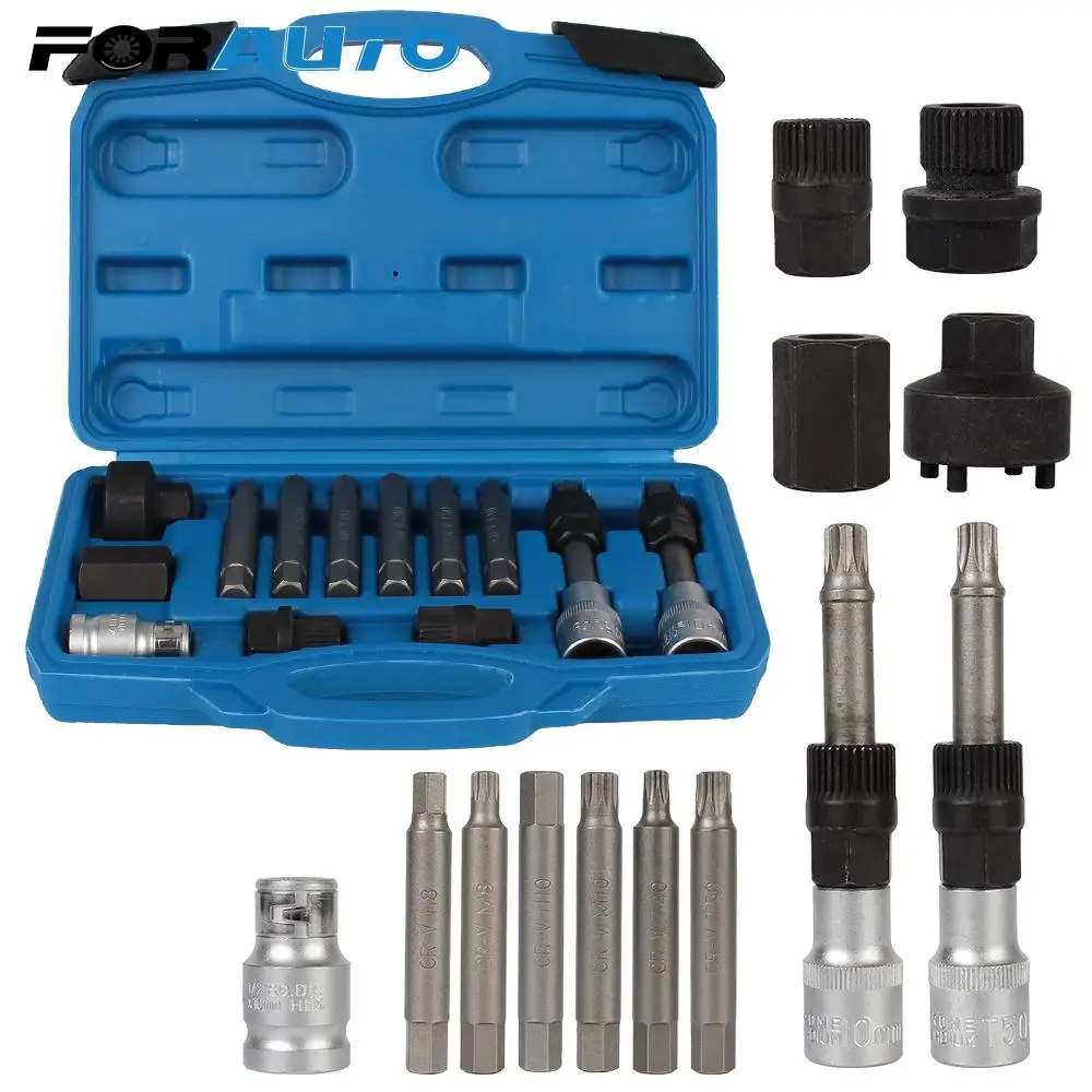 13 Pcs/Set Car Belt Removal Wrench Tool Alternator Freewheel Pulley Removal Engine Auto Tool Set
13 Pcs/Set Car Belt Removal Wrench Tool Alternator Freewheel Pulley Removal Engine Auto Tool Set