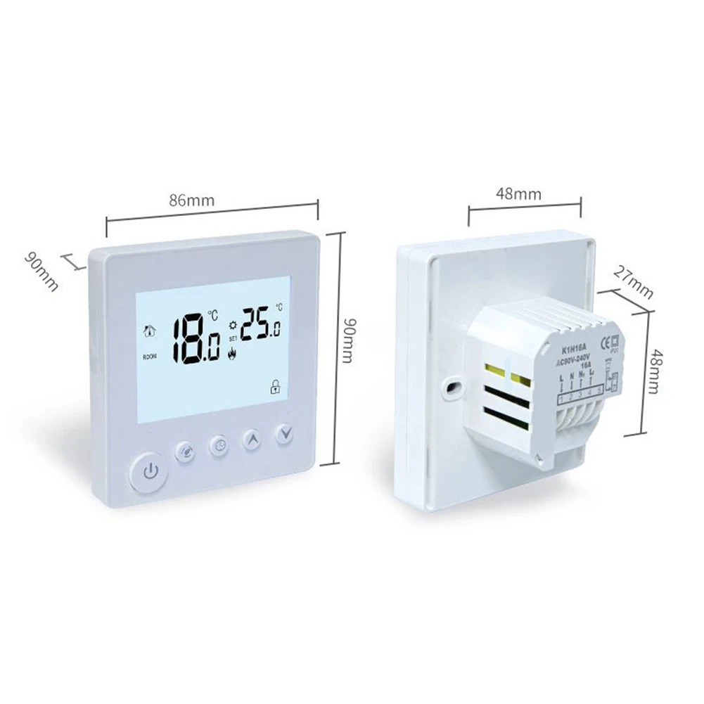Digital Thermostat Spare Parts Temperature Underfloor Heating Wall Heating White 8.6x8.6x4cm Accessories Brand New
Digital Thermostat Spare Parts Temperature Underfloor Heating Wall Heating White 8.6x8.6x4cm Accessories Brand New