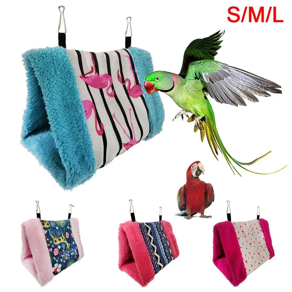Hanging Cotton Warm Bird Parrot Hammock Triangle House Perch Cave Cage Bed Toy Triangular Color Design Tree Hole Sleeping Nest
Hanging Cotton Warm Bird Parrot Hammock Triangle House Perch Cave Cage Bed Toy Triangular Color Design Tree Hole Sleeping Nest